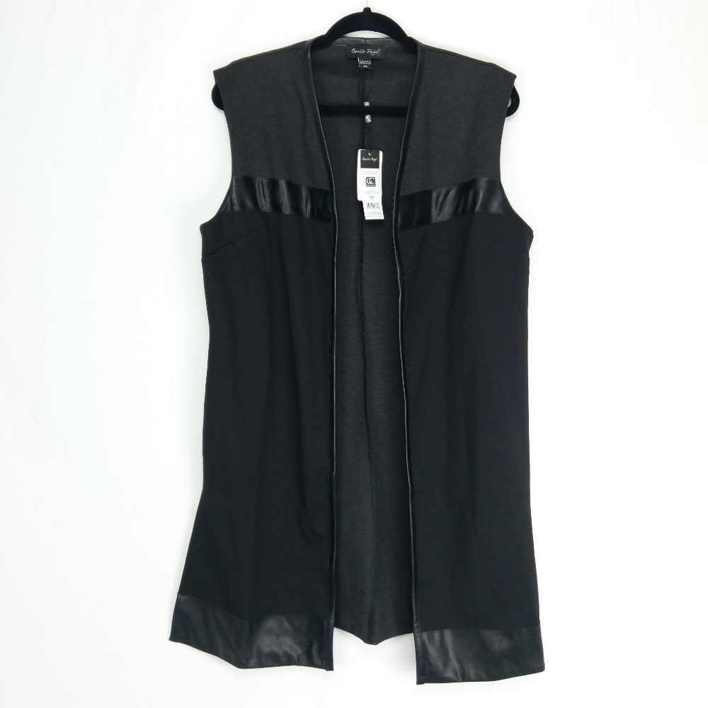 Charlie Paige /// Long Black and Gray Vest